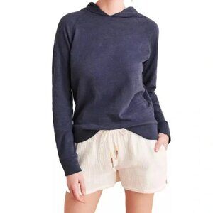 Faherty Women's Sunwashed Slub Hoodie washed navy size medium